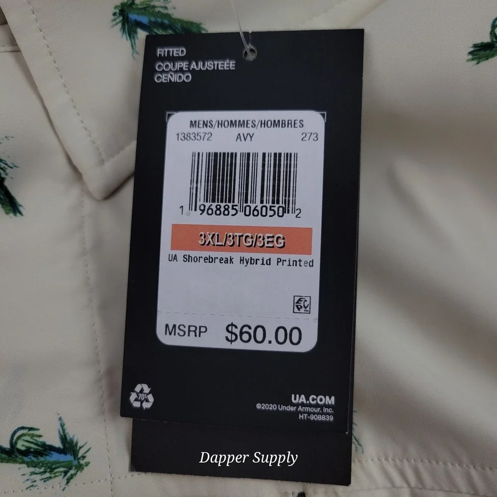 Under Armour Men's Dockside SS Tan 3XL UPF 30 Fishing Lures‎ Boat New